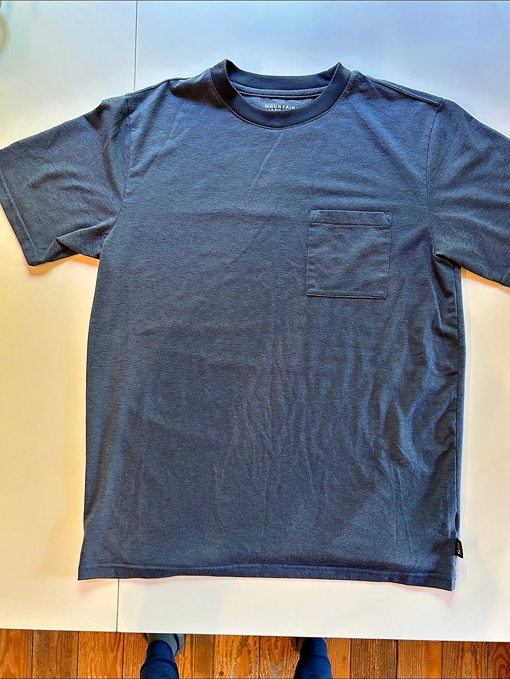 Mountain Hardwear MHW Logo Label Short Sleeve Pocket T-Shirt Pocket T-Shirt Blue